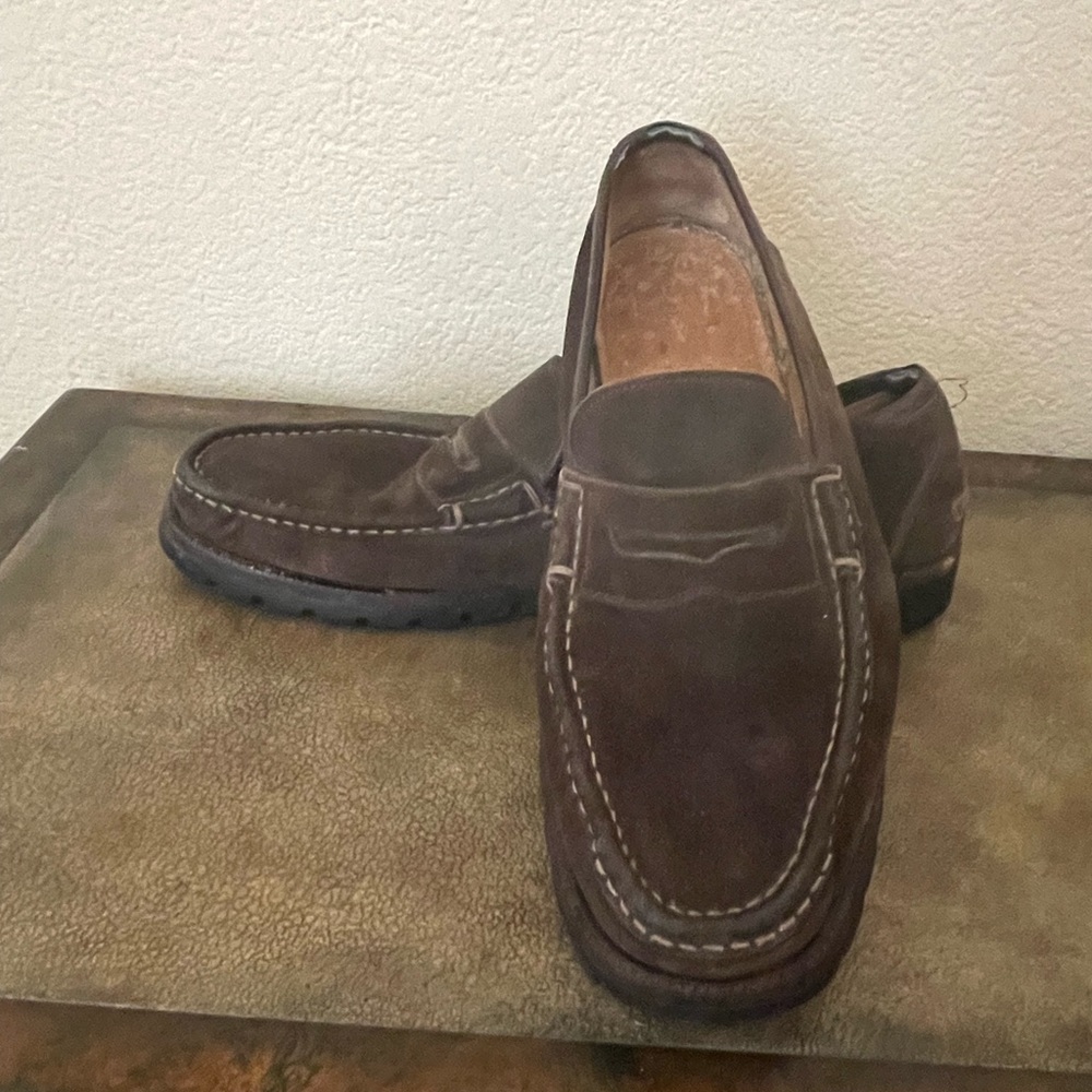 Ferragamo Suede Loafers with Vibram soles